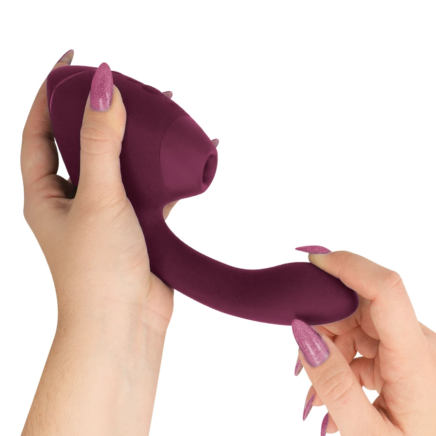 WOMANIZER - DUO NEXT STIMOLATORE DOPPIO CLITORIDEO E PUNTO G ROSA SCURO